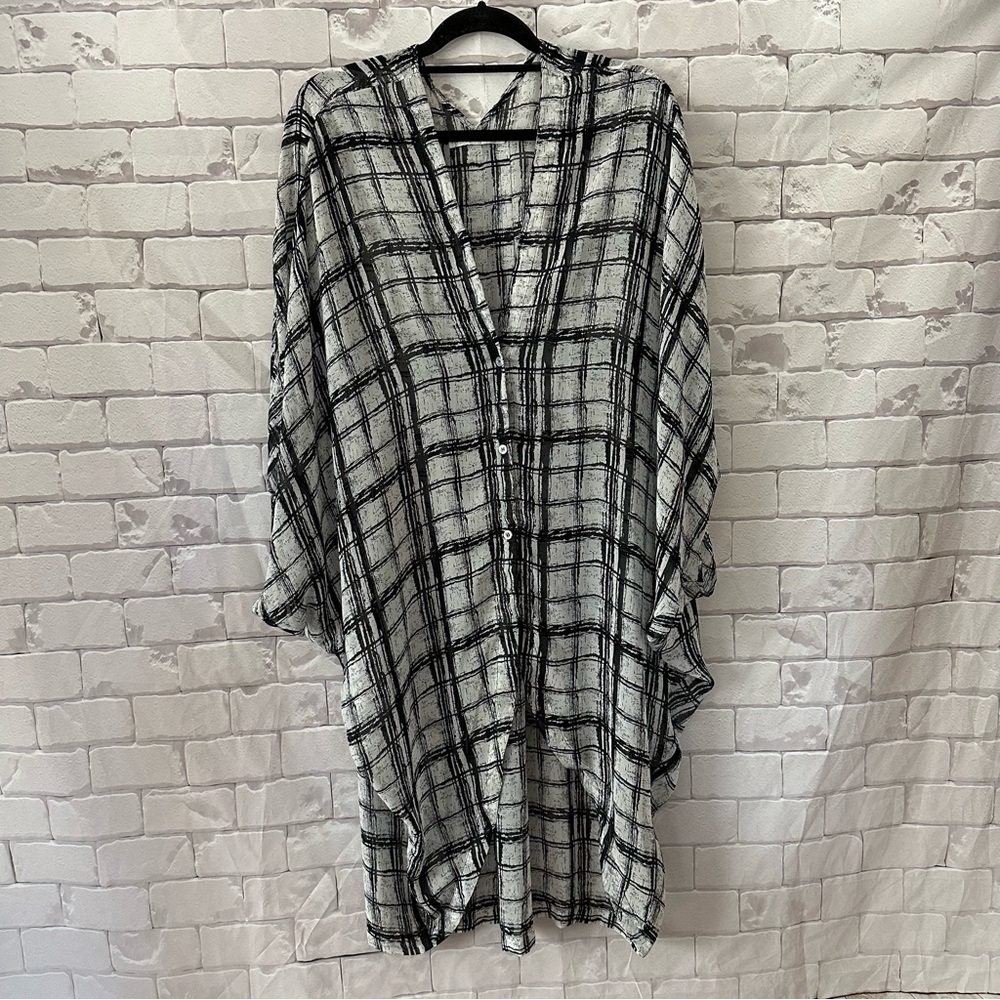 Dreamers Monochrome Checkered Kimono